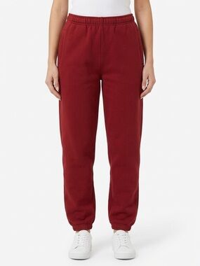 SKIMS Fleece Jogger Sweatpants Women Large Red Cotton Blend Lounge Pants
